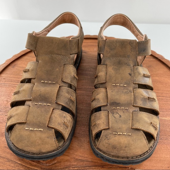 ABEO Men's Brandon Neutral Dark Brown sandals size 12 - Picture 9 of 12